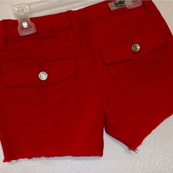 Justice premium red jean shorts, 12s NWOT - Picture 1 of 7